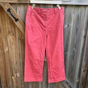 NEW Vineyard Vines Wide Leg Crop Pants Coral Wide-Leg Pants Sz 12